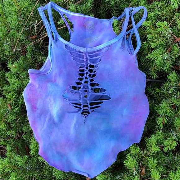 ~blue and purple fairycore crop top~ - Picture 1 of 2